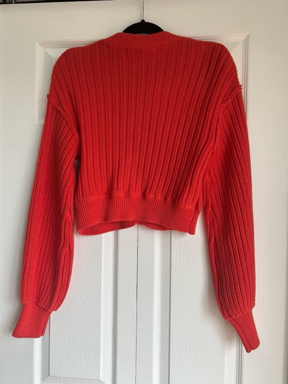 Free People All Yours Cable Knit Cropped Sweater Cardigan Size M - Picture 5 of 7